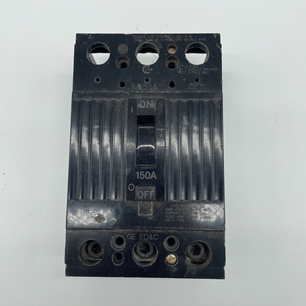 GE TQD2150 Circuit Breaker 150A 2 Pole 240V 10kA HACR Type Bolt-On